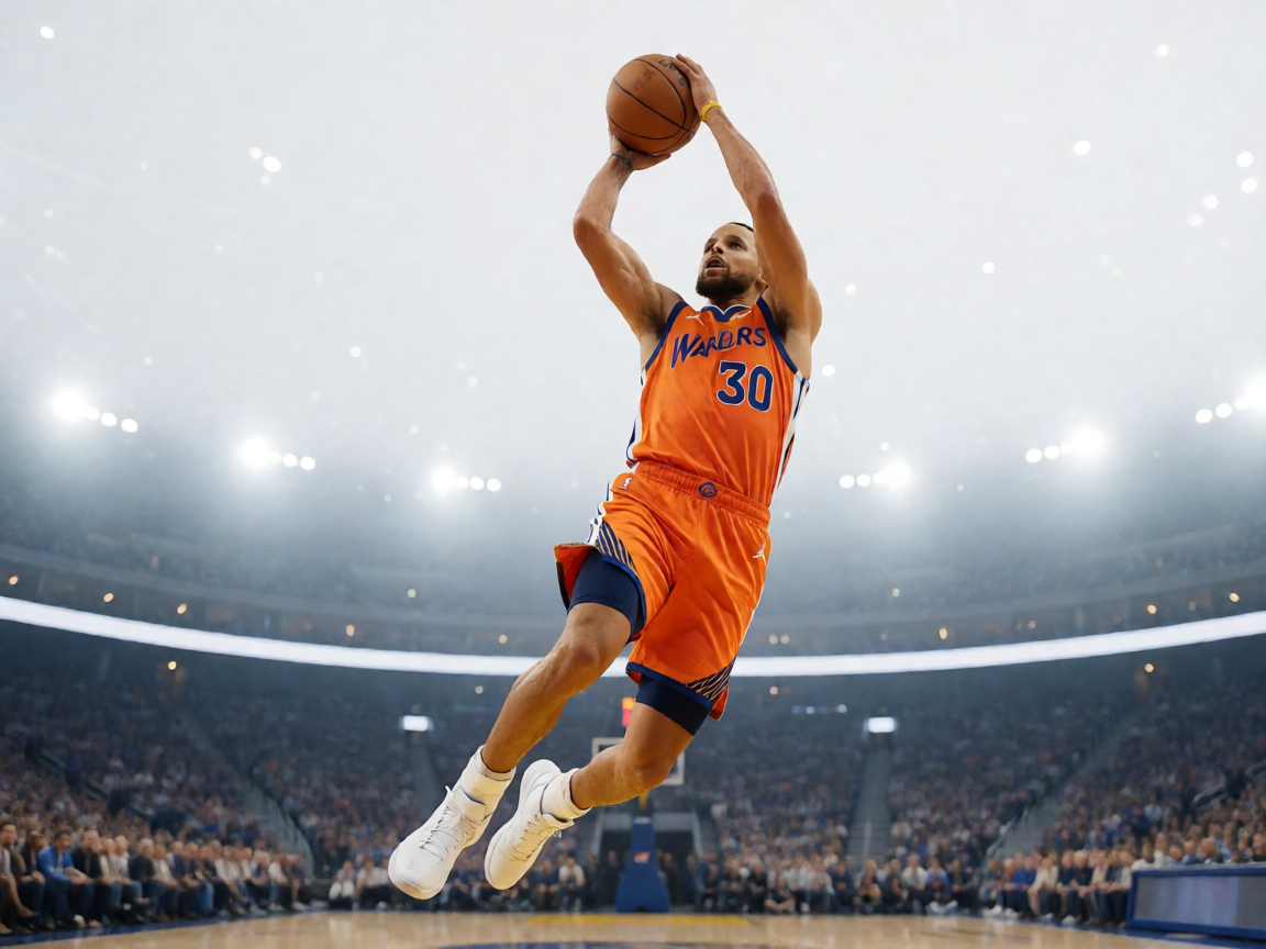 NBA常规赛现场，球员扣篮精彩瞬间